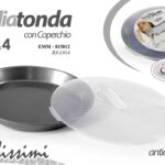 TORTIERA TEGLIA CROSTATA STAMPO FURBO CON COPERCHIO APRIBILE FORNO DOLCI 31*4 cm