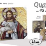 QUADRO PARETE TELA STAMPA SU LEGNO CASA UFFICIO NEGOZIO GESù BUON PASTORE 45*45