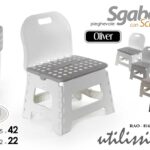 SGABELLO BAMBINO SGABELLINO PIEGHEVOLE SPALLIERA SEDIA PLASTICA COLOR  29*22*22