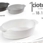 Pirofila ciotola rettangolare lasagnera moderna ceramica opaca ass 18*11*4