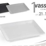 Vassoio buffet antipasti finger food dessert moderno cucina ceramica ass 21x13cm