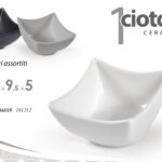 Ciotola aperitivo buffet finger food dessert moderna cucina ceramica ass 9,5x5cm