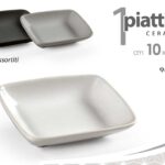 Piattino aperitivo buffet finger food dessert moderno cucina ceramica ass 10x7cm