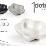 Ciotolina fiore aperitivo buffet finger food dessert ceramica moderna ass 10x3cm