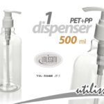 DISPENSER CONTENITORE TRASPARENTE PET PP BOTTIGLIA SAPONE GEL IGENIZZANTE 500 ML
