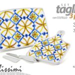 Set 2 taglieri cucina + coltello cuori verdura carne salvaspazio acrilic sicilia
