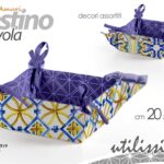 CESTINO PORTA PANE CUCINA MODERNO QUADRATO RIVESTIMENTO TERRA D'AMURI 20*20*9 cm