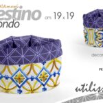 CESTINO PORTA PANE MULTIUSO TONDO TERRA D' AMURI 19*19CM TESSUTO MODERNO