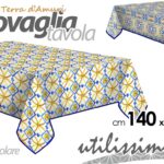 TOVAGLIA TAVOLA CUCINA MODERNA TESSUTO RETTANGOLARE TERRA D'AMURI 140*180 cm