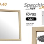SPECCHIO PARETE 40*30 CORNICE LEGNO NATURALE MURO CLASSICO MODERNO NOF 817953