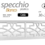 SPECCHIO DA PARETE FINTA FINESTRA BIANCO CLASSICO MODERNO SPECCHIERA ACRIL 91*30