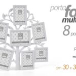 ALBERO DELLA VITA PORTAFOTO MULTIPLO DA PARETE BIANCO CORNICE 8 FOTO PLAST 30*36