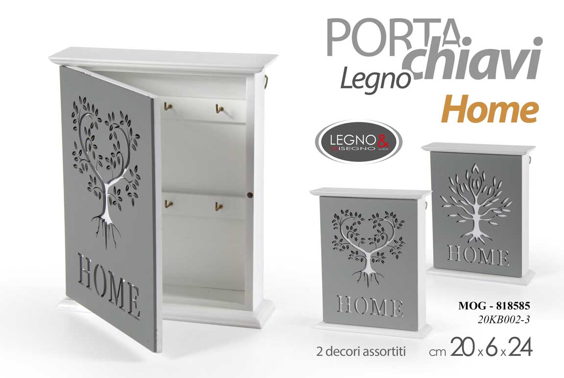8025569818585 Armadietto Portachiavi ALBERO DELLA VITA HOME APPENDINO CHIAVI da Parete 24*20cm - immagine 1
