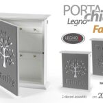 Portachiavi parete legno albero della vita cassetta armadietto muro ass 24*20*6