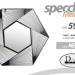 SPECCHIO DA PARETE SPECCHIERA CORNICE ESAGONALE METALLO Moderno INDUSTRIA 59cm
