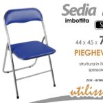 SEDIA Pieghevole METALLO Portatile IMBOTTITA CASA UFFICIO ATTESA PIC NIC