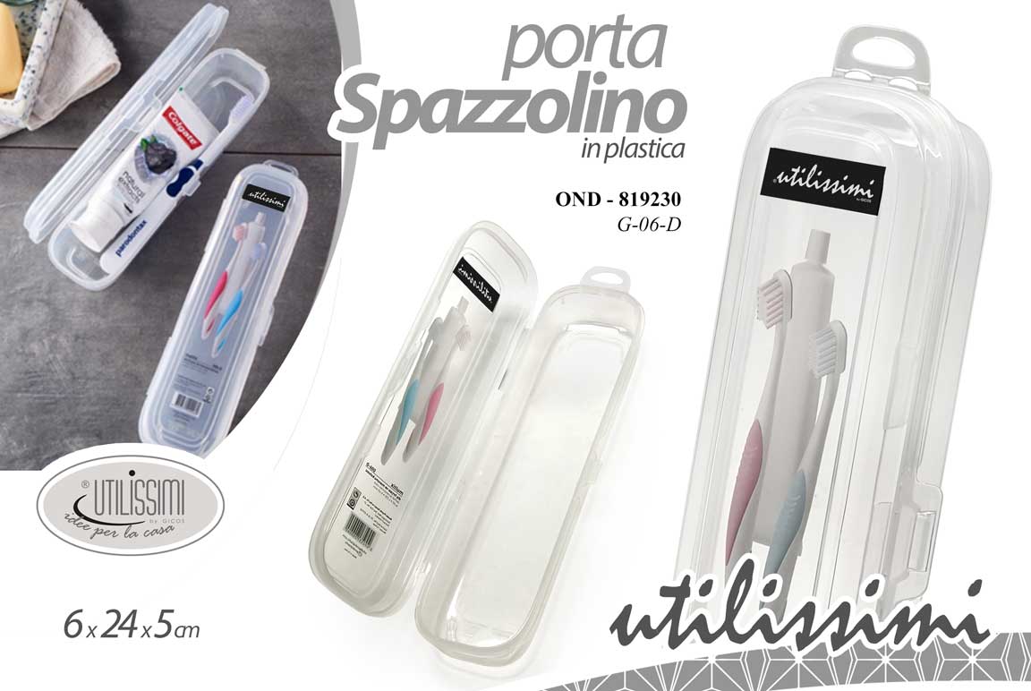 8025569819230 Portaspazzolino viaggio dentifricio custodia bagno organizer plastica 24 cm - immagine 1