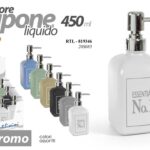 Dosatore sapone liquido essential no.1 quadrato dispenser bagno vetro ass 18 cm