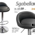 SGABELLO BAR ROBUSTO SEDUTA IMBOTTITA MODERNO Cucina Regolabile NERO