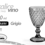 Calice VINO BICCHIERE DA TAVOLA GAMBO Cocktail Acqua Drink DIAMANTE G 16CM 210ML