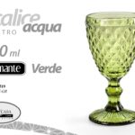 Calice Acqua BICCHIERE DA TAVOLA GAMBO VINO Cocktail Drink DIAMANTE V 17CM 260ML