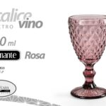 Calice VINO BICCHIERE DA TAVOLA GAMBO Cocktail Acqua Drink DIAMANTE R 16CM 210ML
