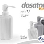 DOSATORE PORTA SAPONE LIQUIDO Dispenser BOTTIGLIA FLACONE ELEGANTE RESINA 17 CM