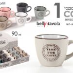 Tazzina caffè espresso tazza design vintage industrial ceramica timbro ass 90 ML