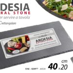 Vassoio aperitivo antipasti piatto tagliere portata pietra ardesia sushi 40*20 cm