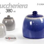 Zuccheriera contenitore zucchero moderno colazione ceramica color assort 10x9 cm