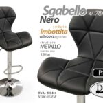 SGABELLO SGABELLO COMODO CASA UFFICIO NEGOZIO ROBUSTO MODERNO Regolabile NERO