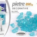 PIETRE DECORATIVE CIOTTOLI ACQUARIO VASI CENTROTAVOLA COLORATE ASS VETRO 890gr