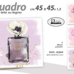 QUADRO STAMPA SU TELA Canvas LEGNO Fashion MODA ROSA MODERNO COLOR ASSOR 45*45cm
