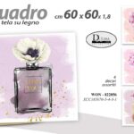QUADRO PARETE TELA STAMPA SU LEGNO CASA UFFICIO NEGOZIO FASHION VARI 60*60 CM