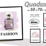 QUADRO STAMPA SU TELA Canvas LEGNO Fashion NERO ROSA MODERNO COLOR ASSOR 50*70cm