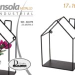 MENSOLA BACHECA CASA PARETE SOSPESA METALLO CLASSICO MODERNO NERO 17*10*25 cm