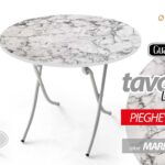 TAVOLO PIEGHEVOLE TAVOLINO SALVASPAZIO CAMERA SCRIVANIA COLOR MARMO 90*h75 cm B