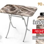 TAVOLO PIEGHEVOLE TAVOLINO SALVASPAZIO CAMERA SCRIVANIA COLOR G MARMO 90*60*h75