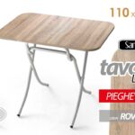 TAVOLO PIEGHEVOLE TAVOLINO SALVASPAZIO CAMERA SCRIVANIA COLOR ROVERE 110*70*h75