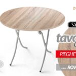 TAVOLO PIEGHEVOLE TAVOLINO SALVASPAZIO CAMERA SCRIVANIA COLOR ROVERE 90*h75 CM