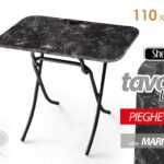TAVOLO PIEGHEVOLE TAVOLINO SALVASPAZIO CAMERA SCRIVANIA COLOR N MARMO 110*70*h75