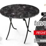 TAVOLO PIEGHEVOLE TAVOLINO SALVASPAZIO CAMERA SCRIVANIA COLOR MARMO 90*h75 cm N