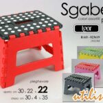 Sgabello pieghevole plastica portatile PIC NIC bagno casa VERANDA 30*22*H22 CM