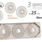 SET 3 SPECCHI PARETE DECORATIVI TONDI ORO B SPECCHIO LIBERA INSTALLAZIONE 25cm