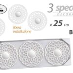SET 3 SPECCHI DA PARETE DECORATIVI TONDI SPECCHIO LIBERA INSTALLAZIONE 25 cm N