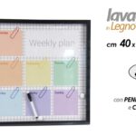 LAVAGNA LAVAGNETTA MEMO SETTIMANALE PARETE LEGNO PROMEMORIA PENNA CALAMITE 40cm
