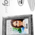 CORNICE PORTAFOTO DA TAVOLO MODERNA CLASSICA COL SILVER ARGENTO MARTELLATO 13*18