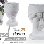 VASO TESTA DONNA VISO DEA PORTA PIANTE CACHEPOT FIORI CLASSICO MODERNO 29*25*18