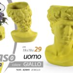 VASO TESTA UOMO VISO PORTA PIANTE CACHEPOT GIOVANE FIORI CLASSICO MODERNO h29*19