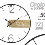 OROLOGIO DA PARETE HOME NUMERI METALLO LEGNO TONDO CLASSICO MODERNO 50*5 cm